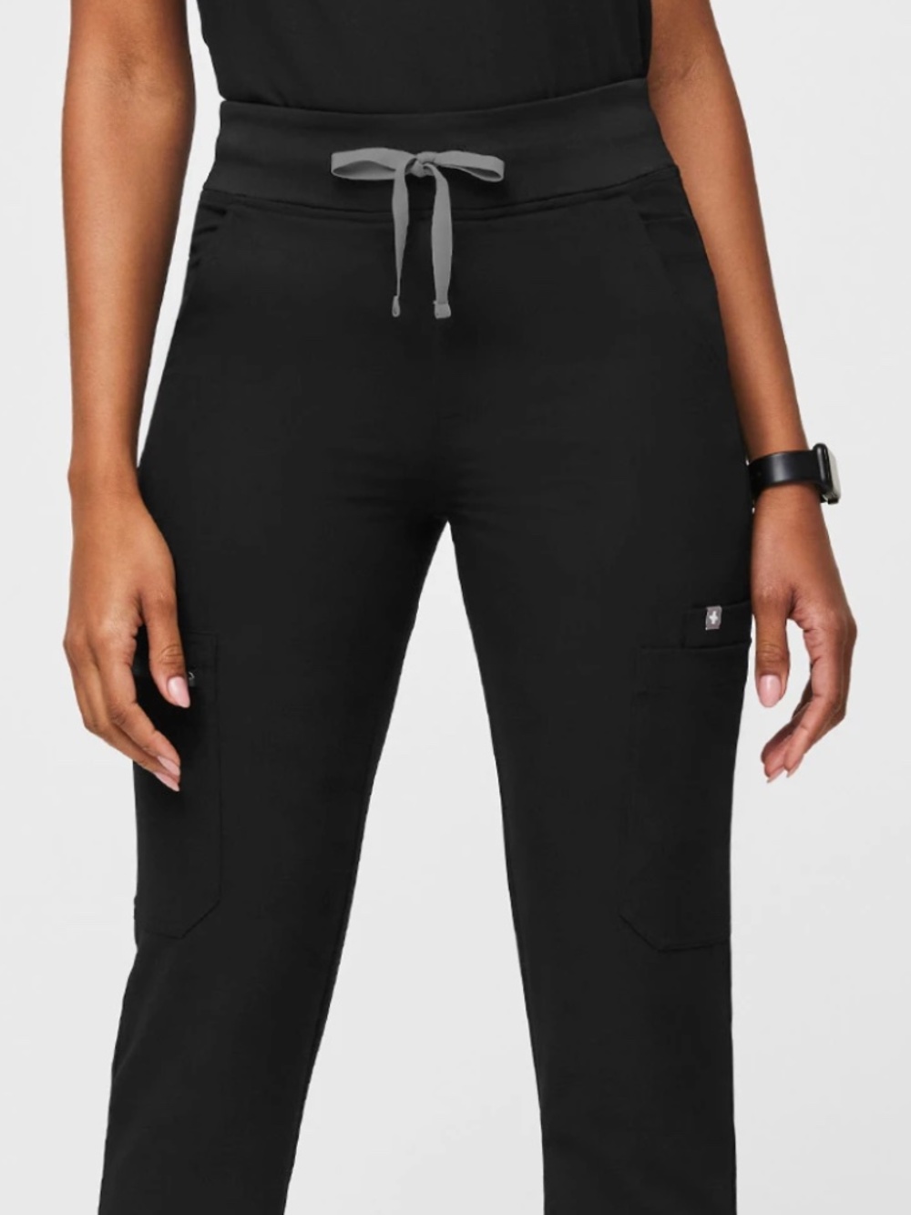 FIGS Yola High-Rise Scrubs Size Large in Black